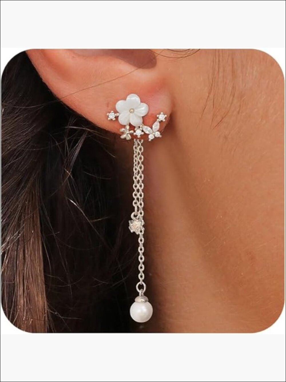 Gold Plated Drop Earrings for Women, Dainty Hypoallergenic CZ Dangling